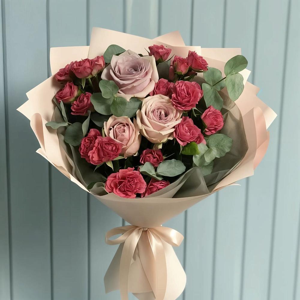 Букет цветов из: Гвоздики и Розы в Железногорске-Илимском