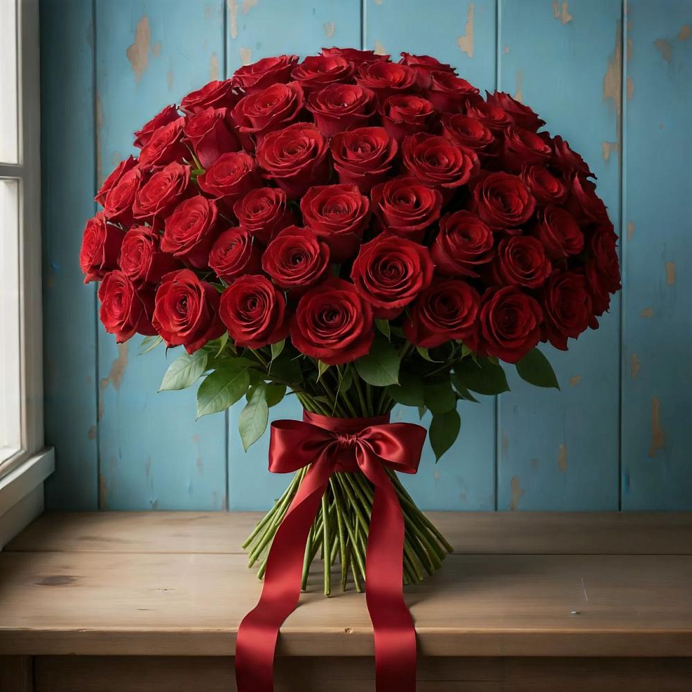 Букет Красные розы Блэк Меджик в Железногорске-Илимском