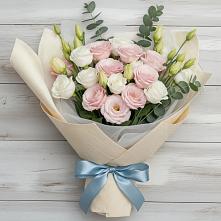 Букет цветов из:  Лизиантусы в Железногорске-Илимском