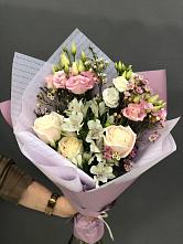 Букет цветов из:  Альстромерии, Розы и Лизиантусы #REPLACE_PRED# Железногорске-Илимском