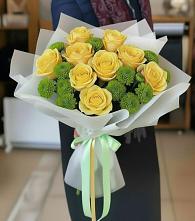 Букет цветов из:  Хризантемы и Розы #REPLACE_PRED# Железногорске-Илимском