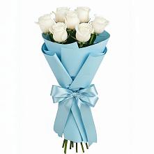 Букет 7 белых роз Проуд в Железногорске-Илимском