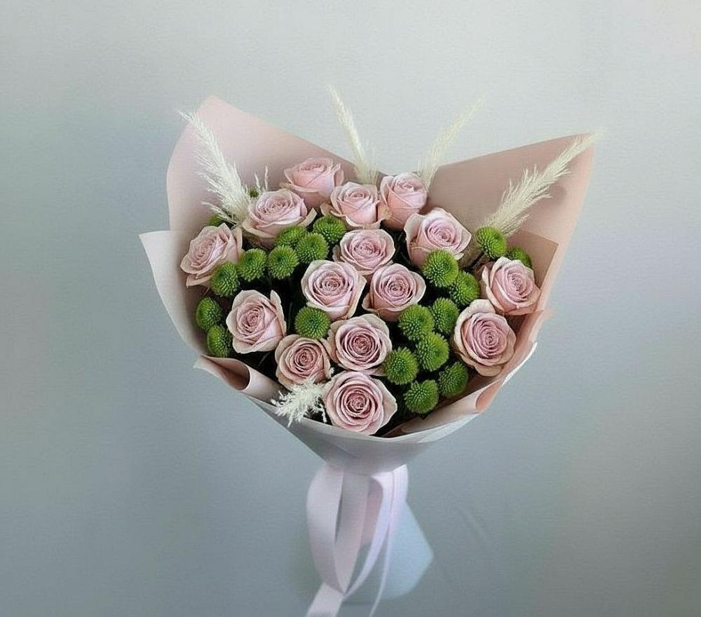 Букет цветов из: Розы и Хризантемы в Железногорске-Илимском