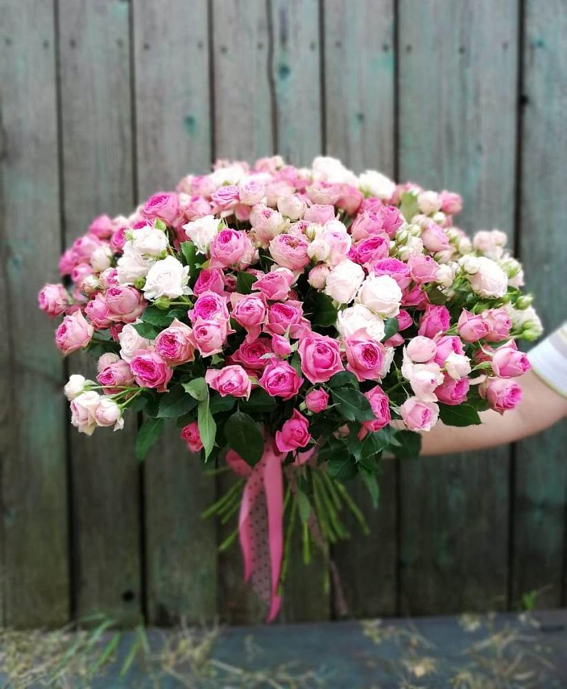 Букет Розовые кустовые розы Натали и Лав Лидия в Железногорске-Илимском