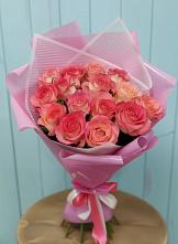 Букет 15 Розовых роз Равель в Железногорске-Илимском